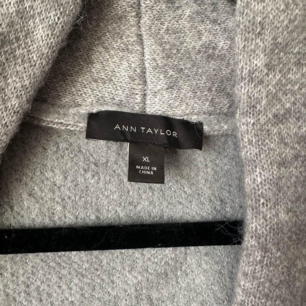 Ann Taylor Heather Gray Sweater Coat - Picture 3 of 11
